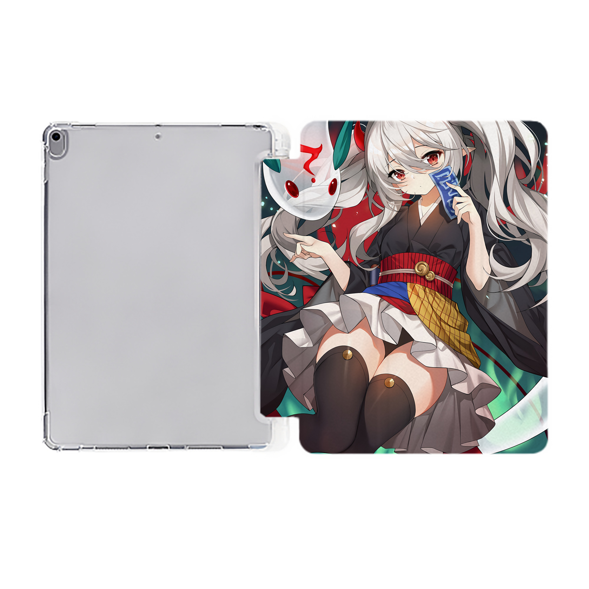 （画像用） 遊☆戯☆王 Yu-Gi-Oh! IPad ケース ペン収納付き 三つ折りスタンド PUレザー×シリコン 対応機種9.5/10.5/10.9インチ